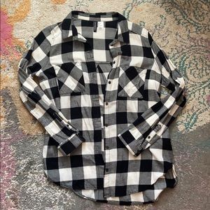 White and black flannel